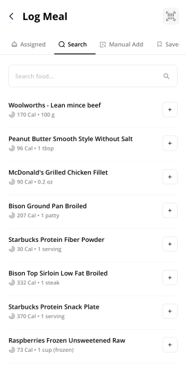 Food & Ingredient List