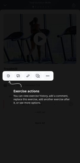 Workout features